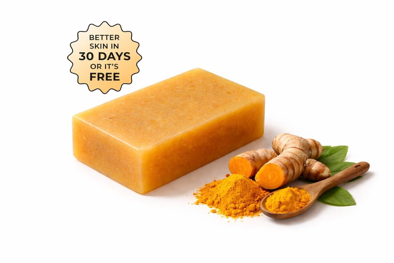 Get clearer, brighter skin with turmeric soap – 50% OFF: buy 3, get 1 FREE serum!